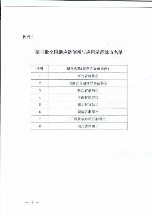 商務部等8單位關于公布第三批全國供應鏈創新與應用示范城市和示范企業名單的通知_頁面_6